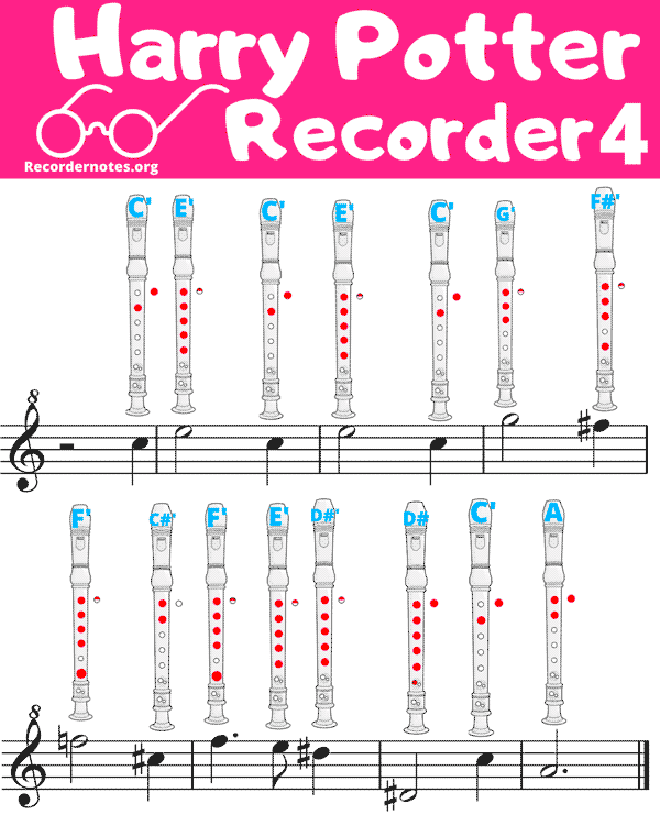 how to play harry potter theme on recorder 4