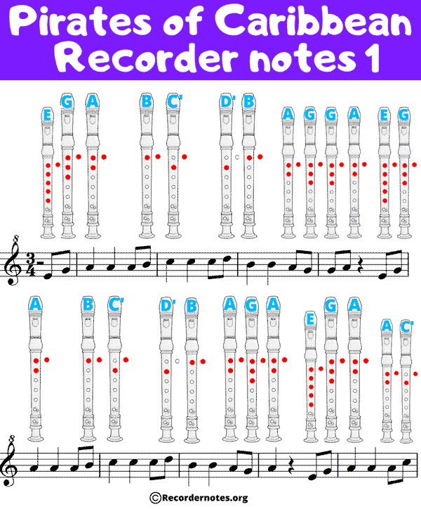how to play pirates of the caribbean on recorder 1